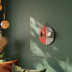 ORANGEY TREASURE Prateleira Oval Decorativa em Efeito Carvalho