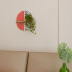 ORANGEY TREASURE Prateleira Oval Decorativa em Efeito Carvalho