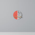 ORANGEY TREASURE Prateleira Redonda Decorativa em Efeito Carvalho