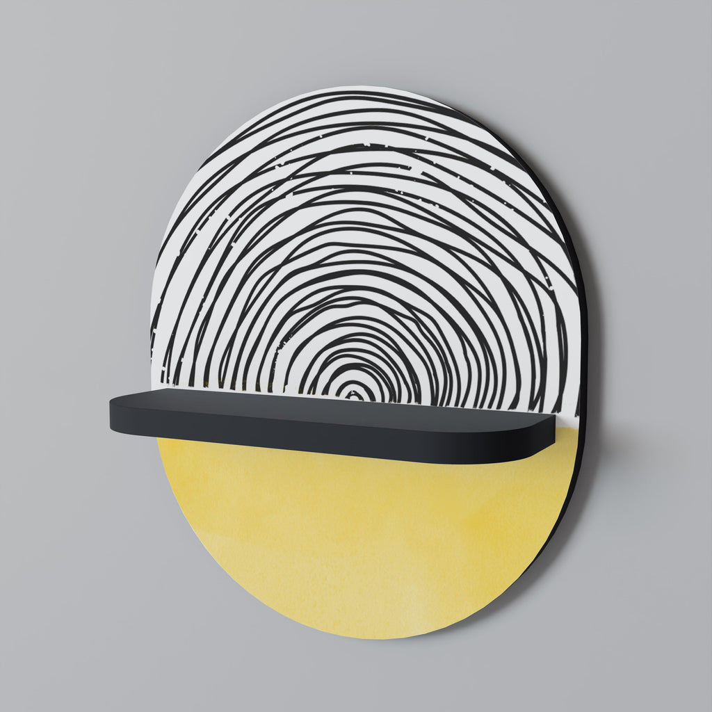 SUNNY TREASURE Prateleira Oval Decorativa em Acabamento Preto