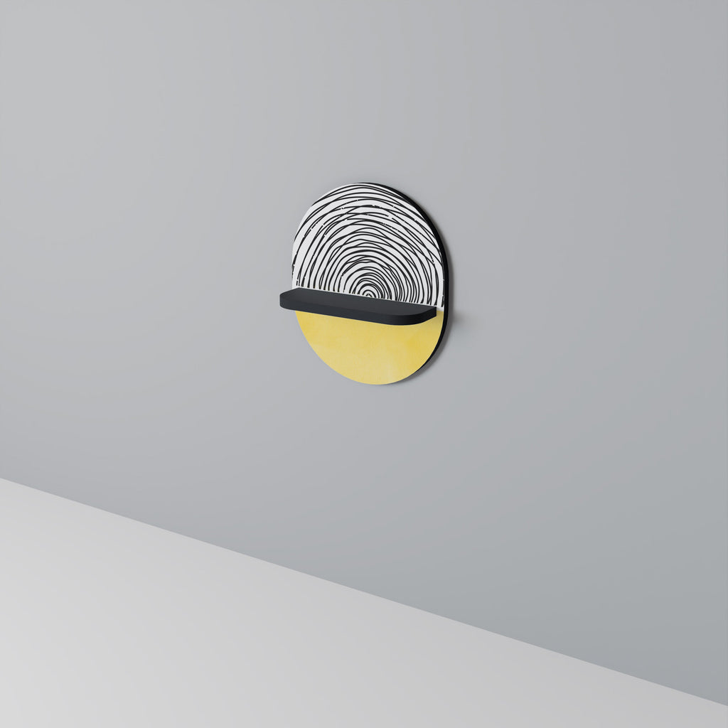 SUNNY TREASURE Prateleira Oval Decorativa em Acabamento Preto