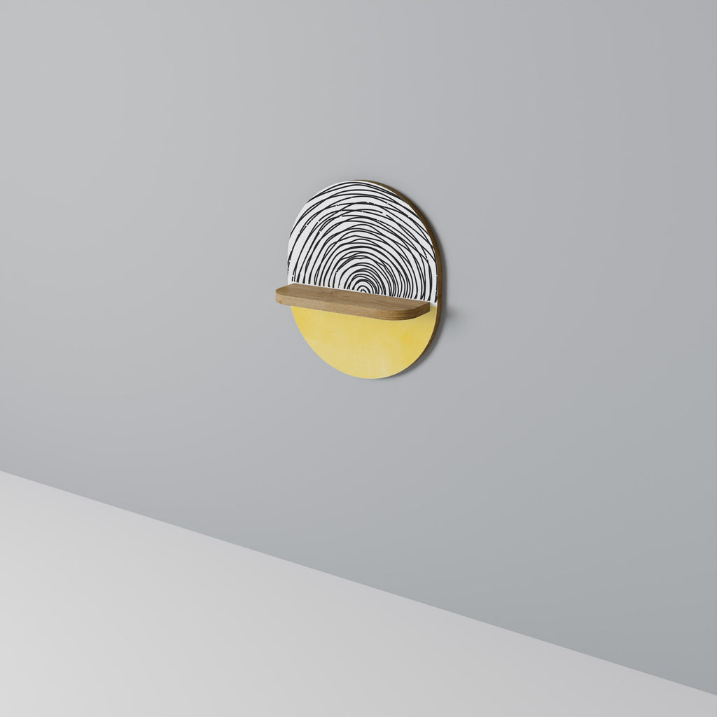 SUNNY TREASURE Prateleira Oval Decorativa em Efeito Carvalho