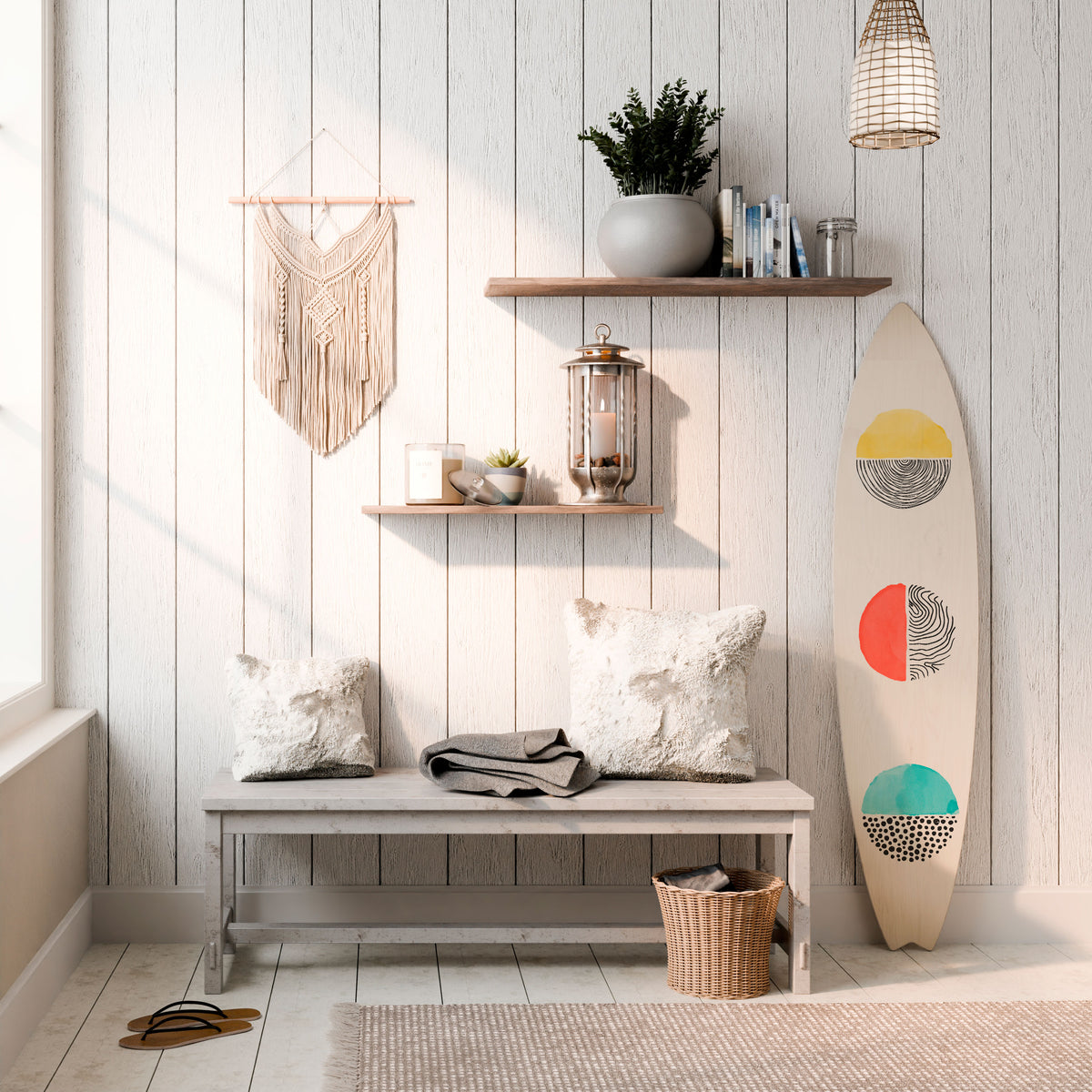 SUNNY TREASURE Surfboard Decorative Panel
