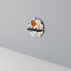 MATISSE WHIMSY Prateleira Oval Decorativa em Acabamento Preto