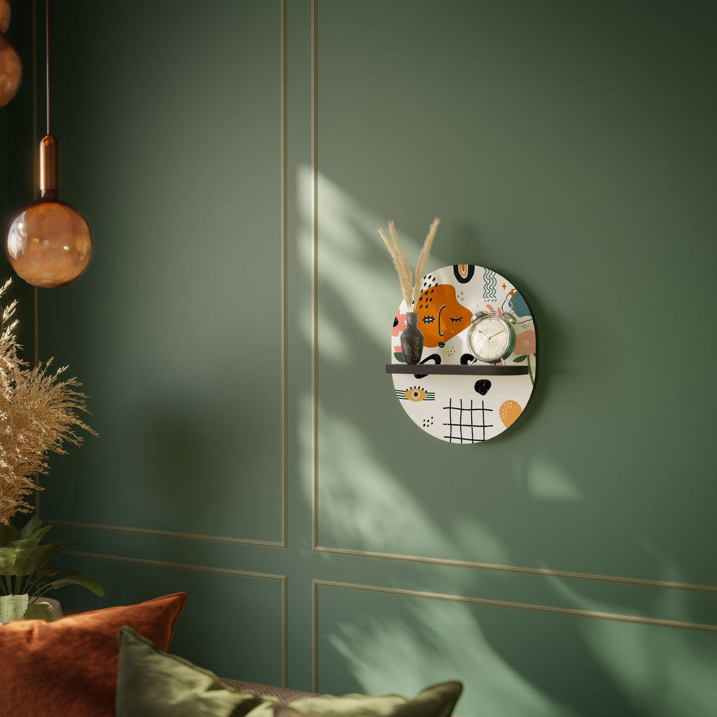 MATISSE WHIMSY Prateleira Oval Decorativa em Acabamento Preto
