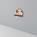 MATISSE WHIMSY Round Art Shelf In Black Finish