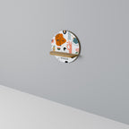 MATISSE WHIMSY Prateleira Redonda Decorativa em Efeito Carvalho