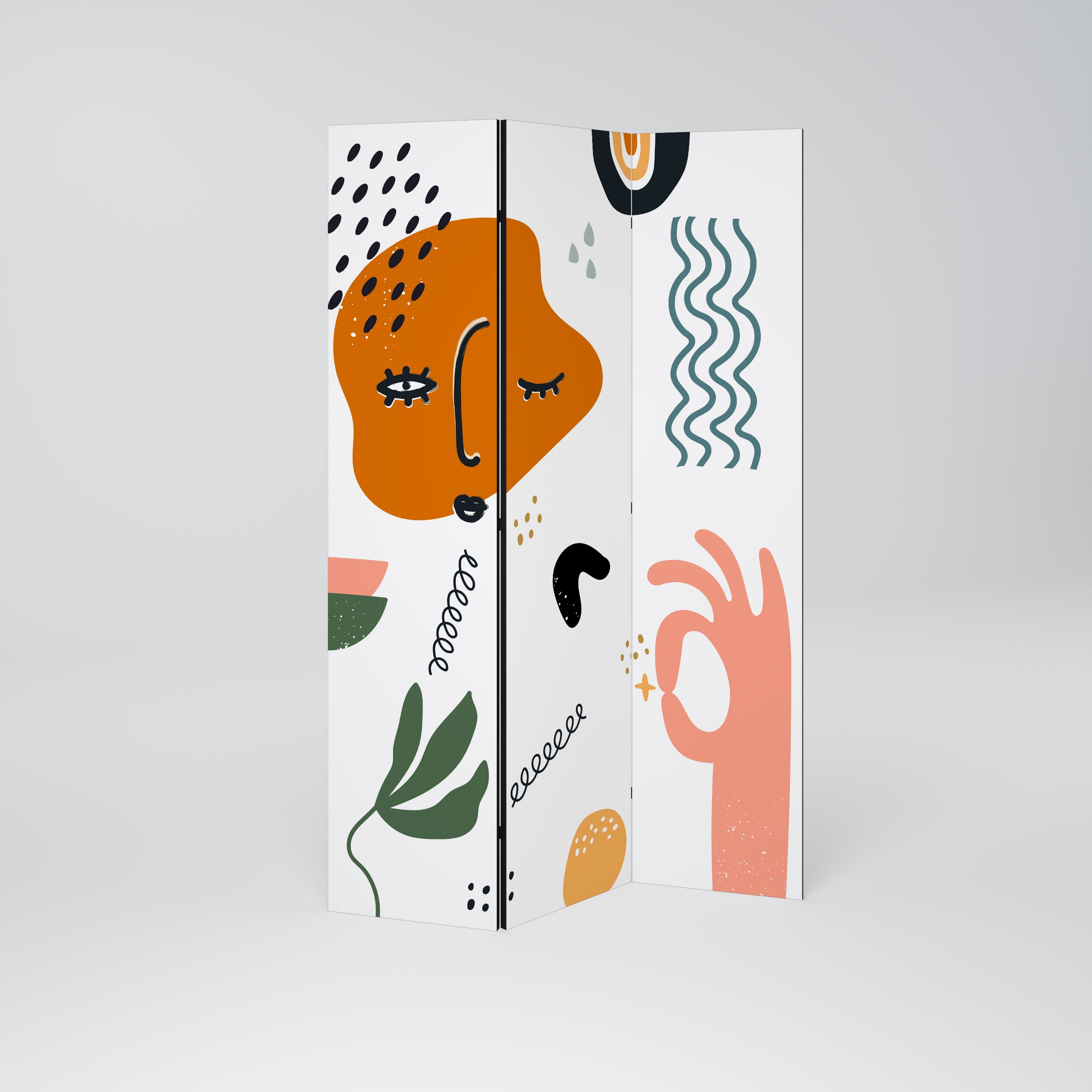 MATISSE WHIMSY Biombo Decorativo de 3 Painéis