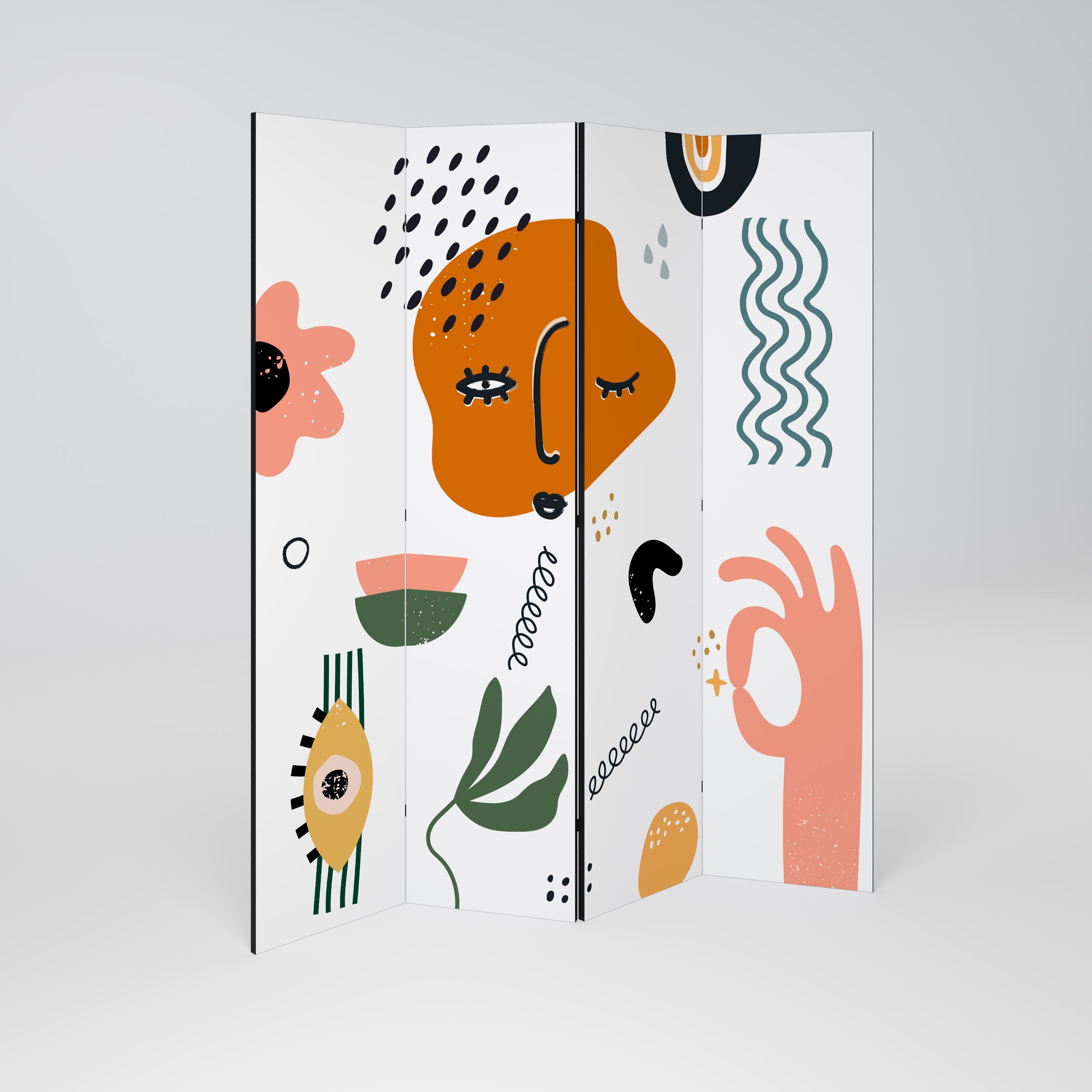 MATISSE WHIMSY Biombo Decorativo de 4 Painéis