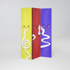 LIVELY FEATURES Biombo de 3 Painéis