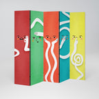 LIVELY FEATURES Biombo Decorativo de 5 Painéis