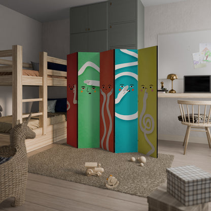 LIVELY FEATURES 5-Panel Room Divider