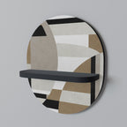 DELICATE MEMENTO Prateleira Oval Decorativa em Acabamento Preto