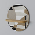 DELICATE MEMENTO Prateleira Oval Decorativa em Efeito Carvalho