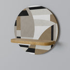 DELICATE MEMENTO Prateleira Redonda Decorativa em Efeito Carvalho