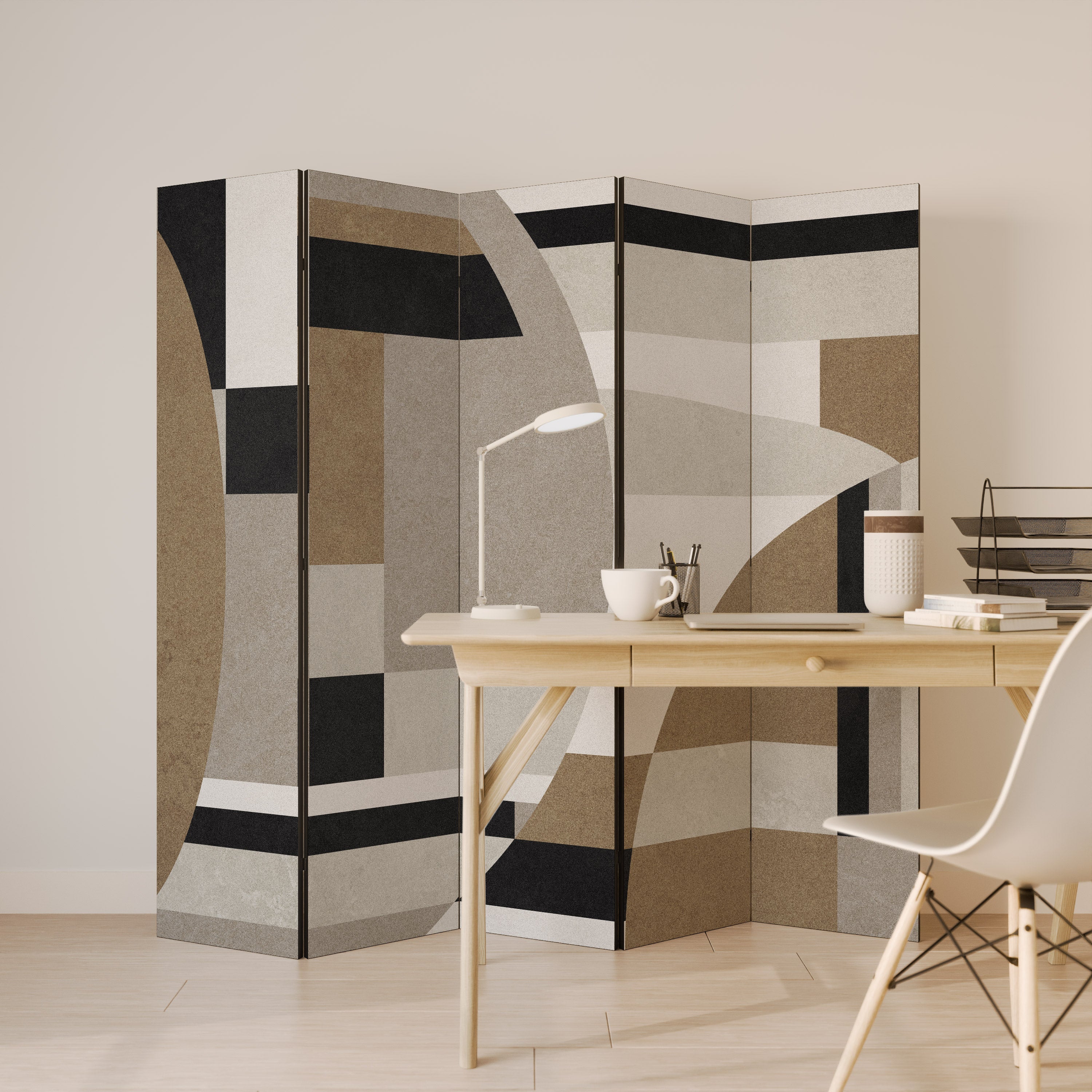 DELICATE MEMENTO Biombo Decorativo de 5 Painéis