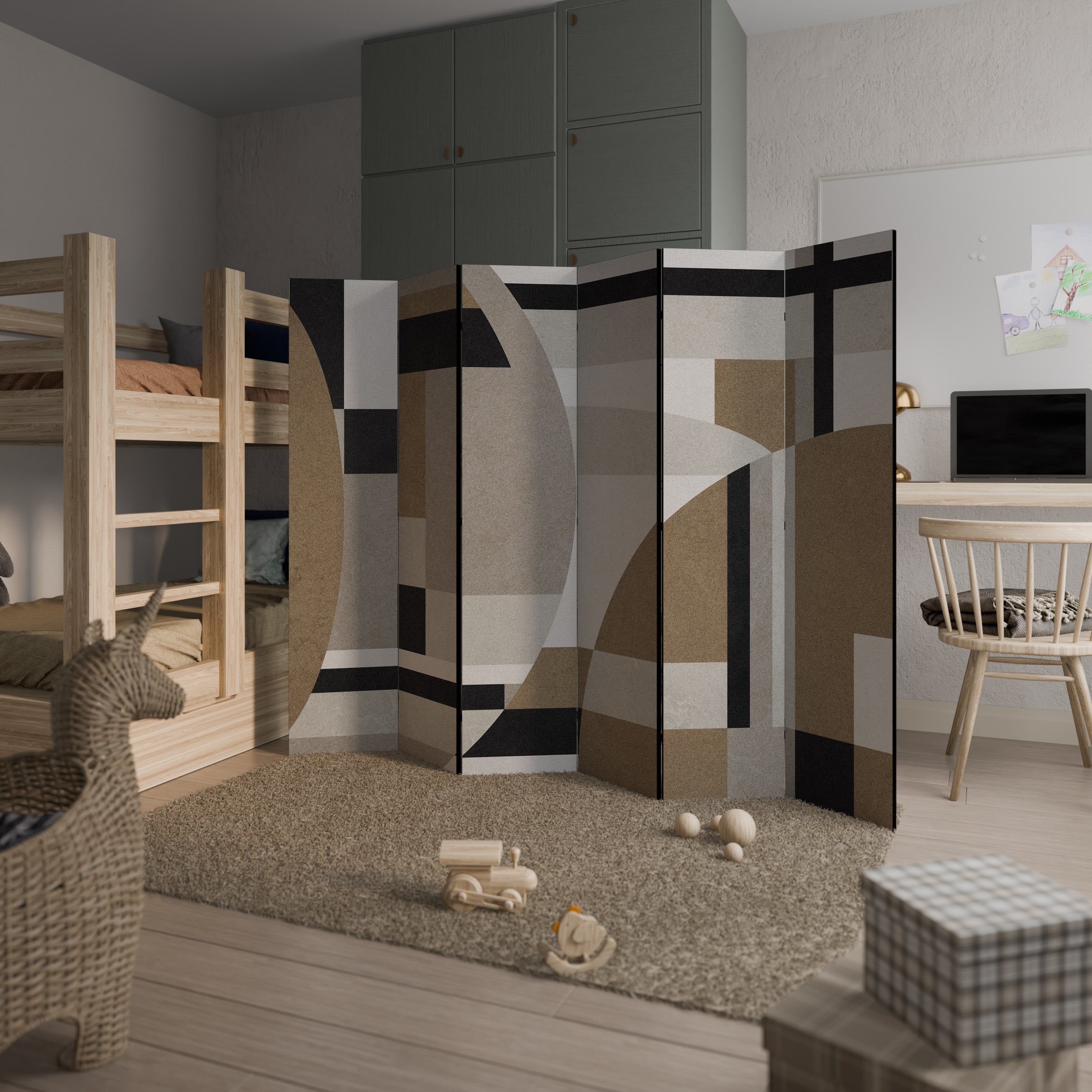 DELICATE MEMENTO Biombo Decorativo de 6 Painéis