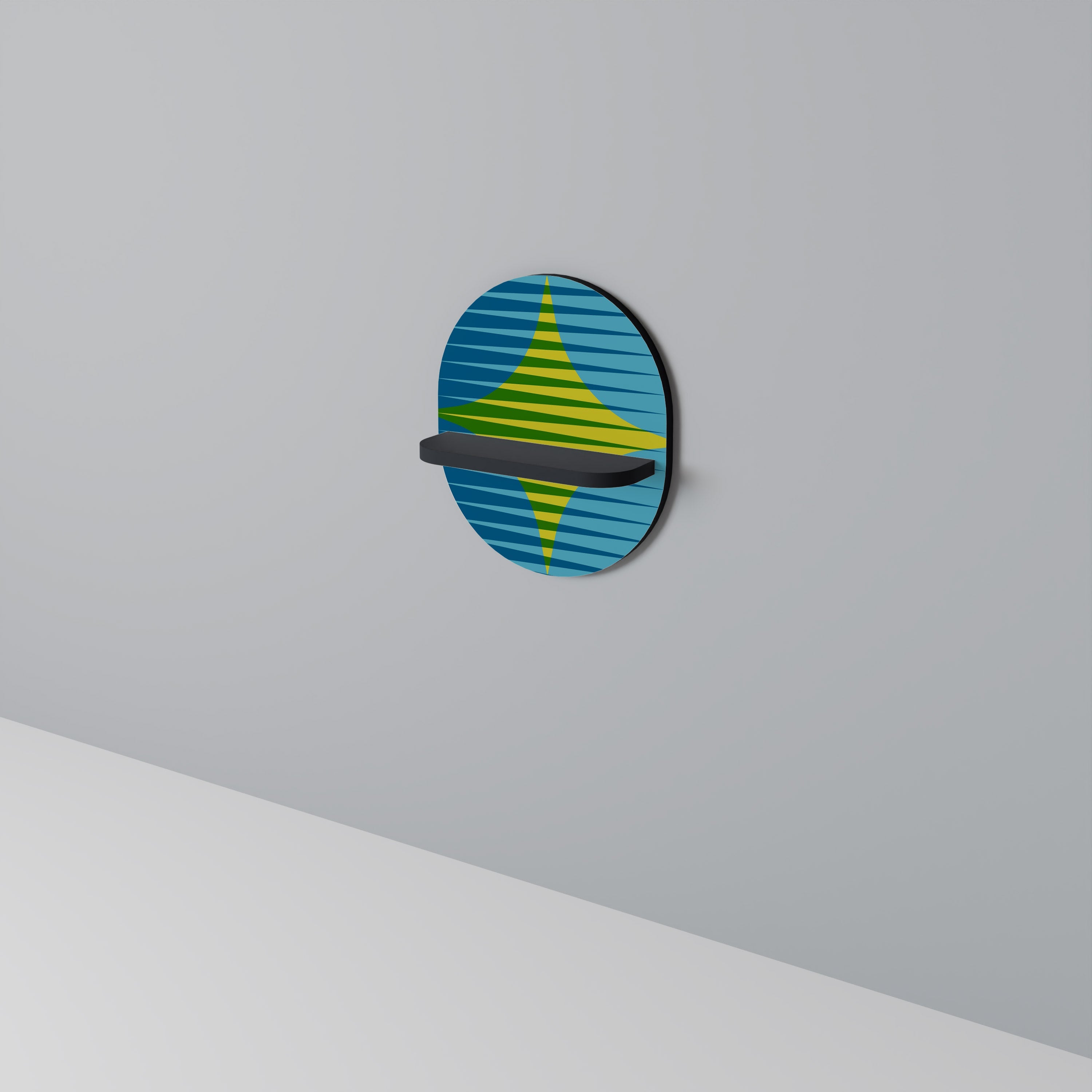 PERFECTION PICKS Prateleira Oval Decorativa em Acabamento Preto