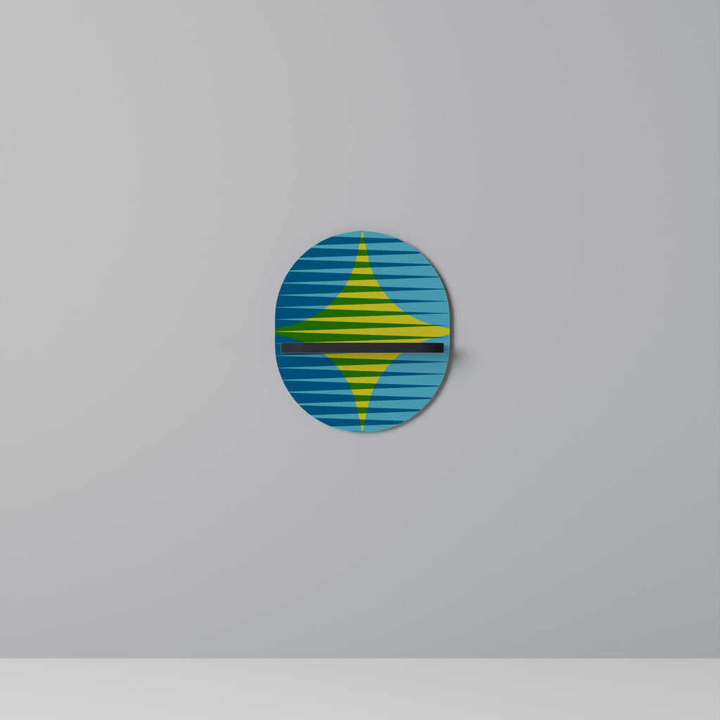 PERFECTION PICKS Prateleira Oval Decorativa em Acabamento Preto