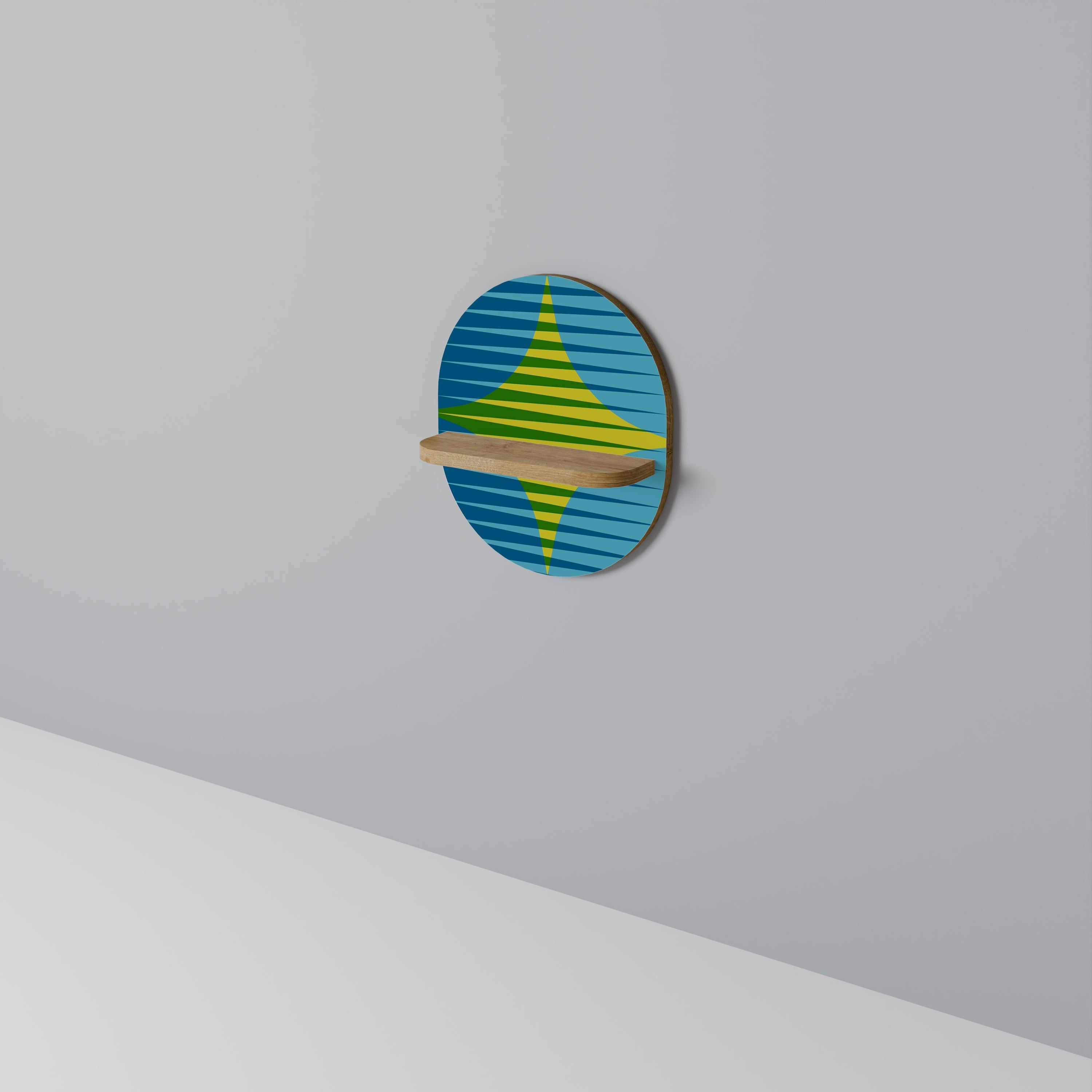 PERFECTION PICKS Prateleira Oval Decorativa em Efeito Carvalho