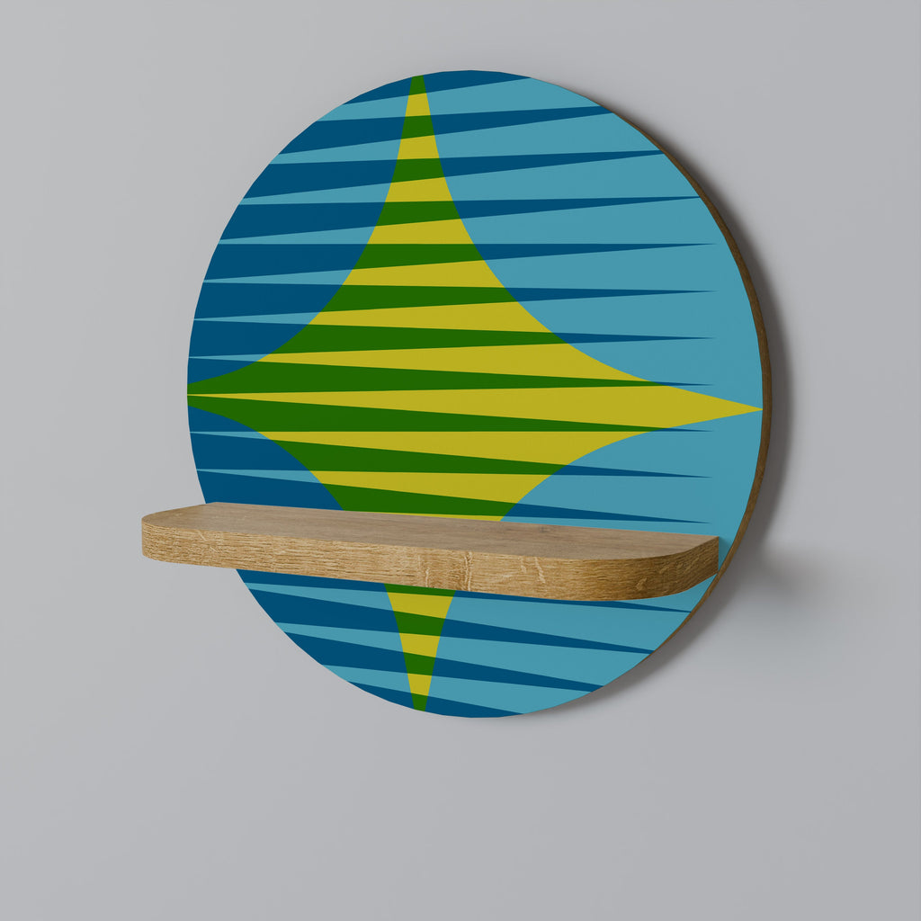 PERFECTION PICKS Prateleira Redonda Decorativa em Efeito Carvalho