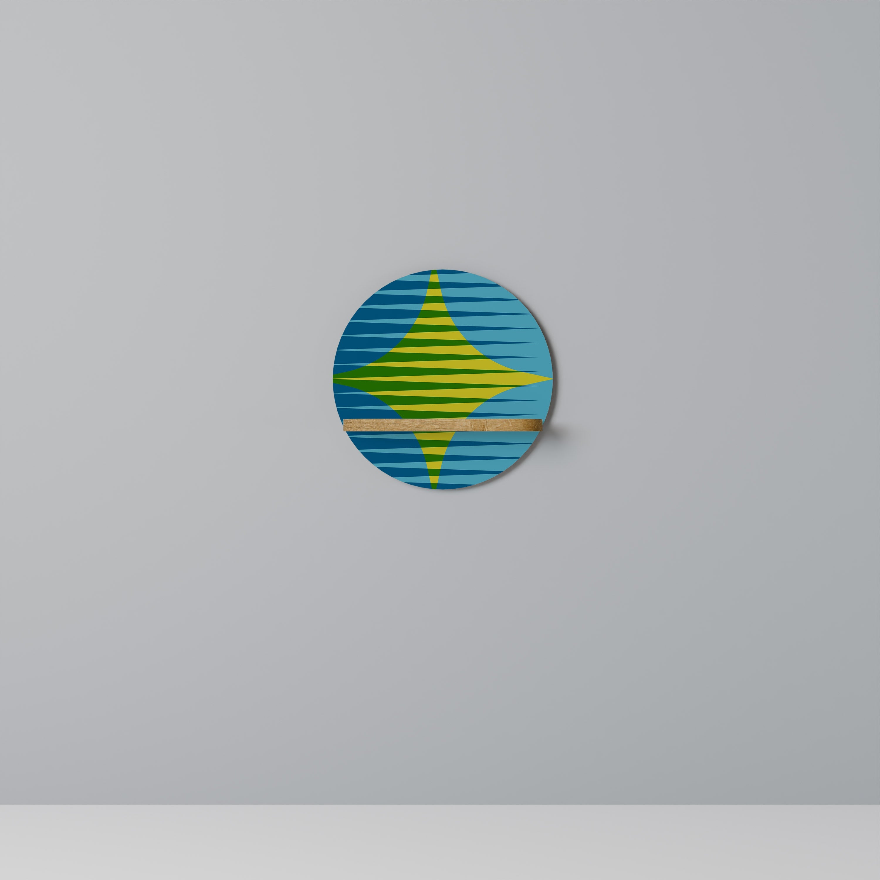 PERFECTION PICKS Prateleira Redonda Decorativa em Efeito Carvalho