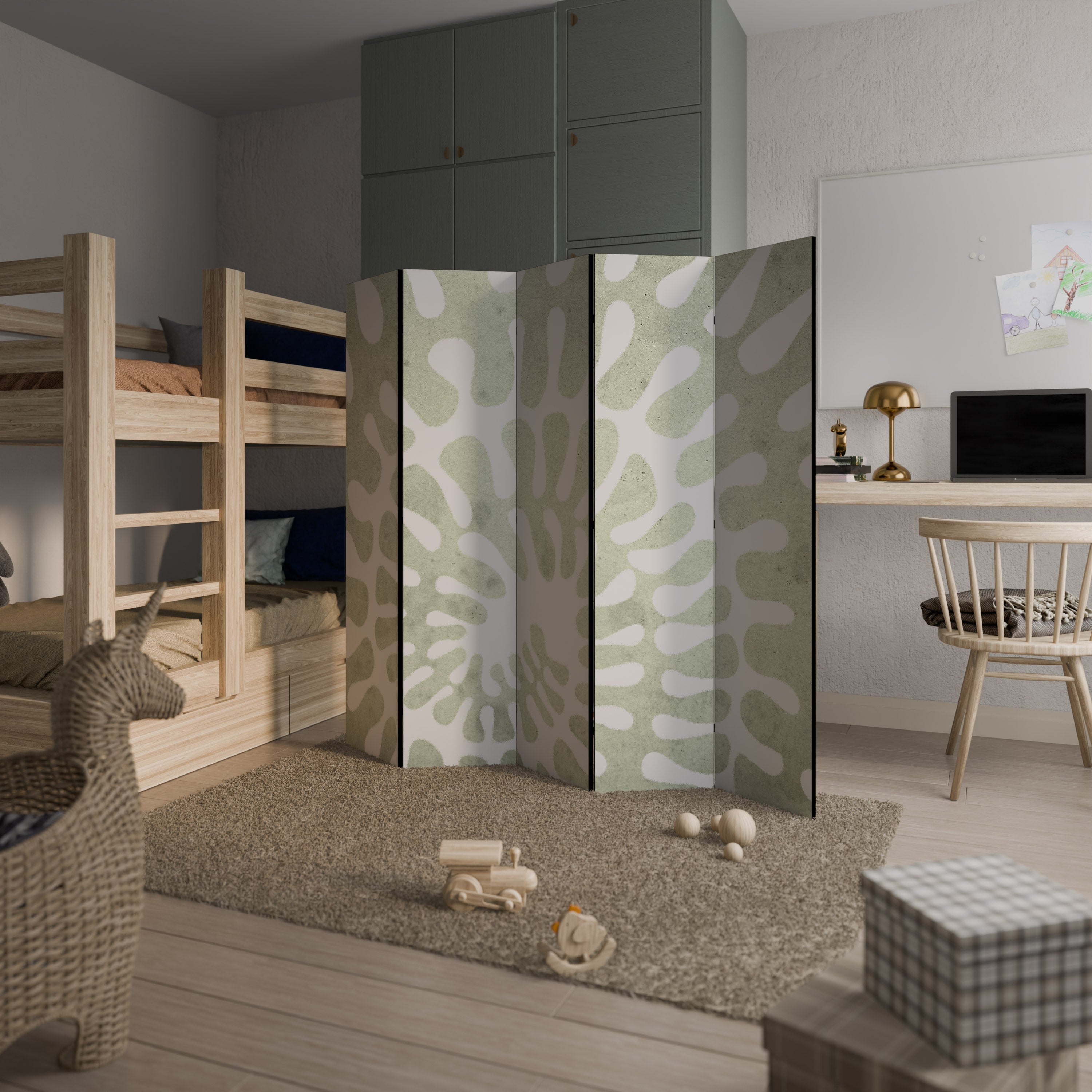 HELIX DANCE Biombo Decorativo de 5 Painéis