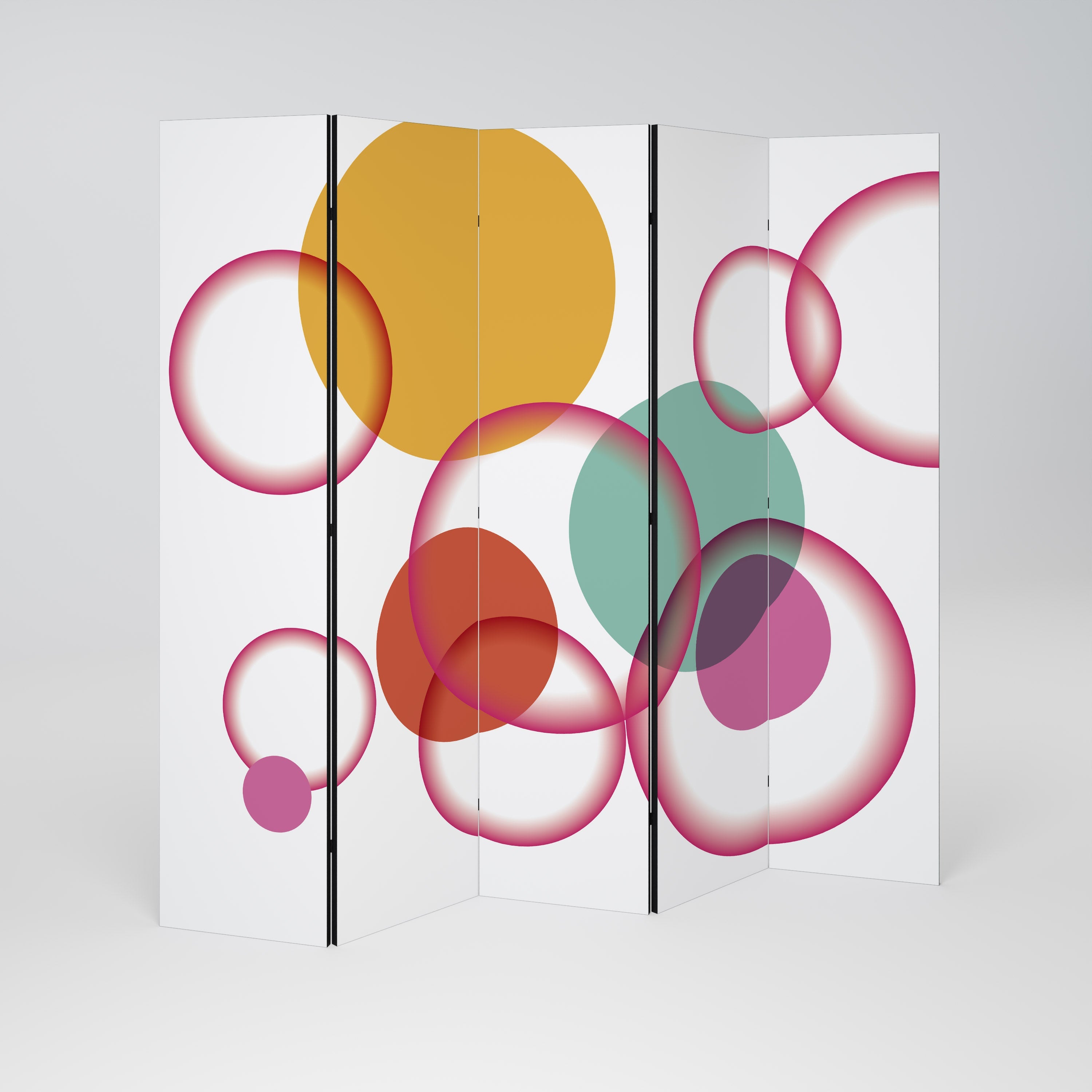 BUBBLE WISH Biombo Decorativo de 5 Painéis