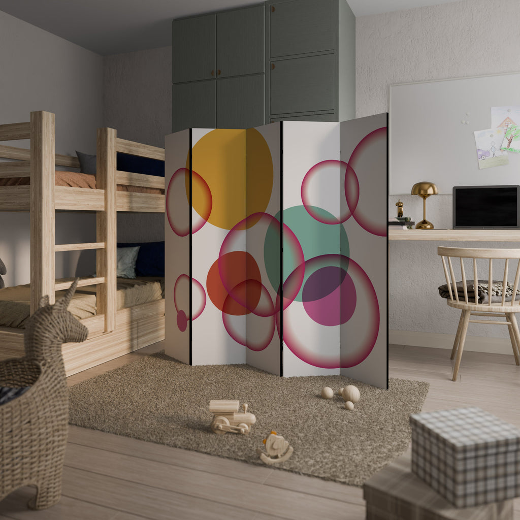 BUBBLE WISH Biombo Decorativo de 5 Painéis