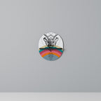 DEER OF COLOR Oval Art Shelf In Black Finish