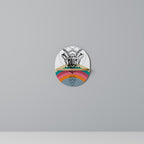 DEER OF COLOR Prateleira Oval Decorativa em Efeito Carvalho