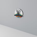 DEER OF COLOR Round Art Shelf In Black Finish