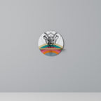 DEER OF COLOR Prateleira Redonda Decorativa em Efeito Carvalho