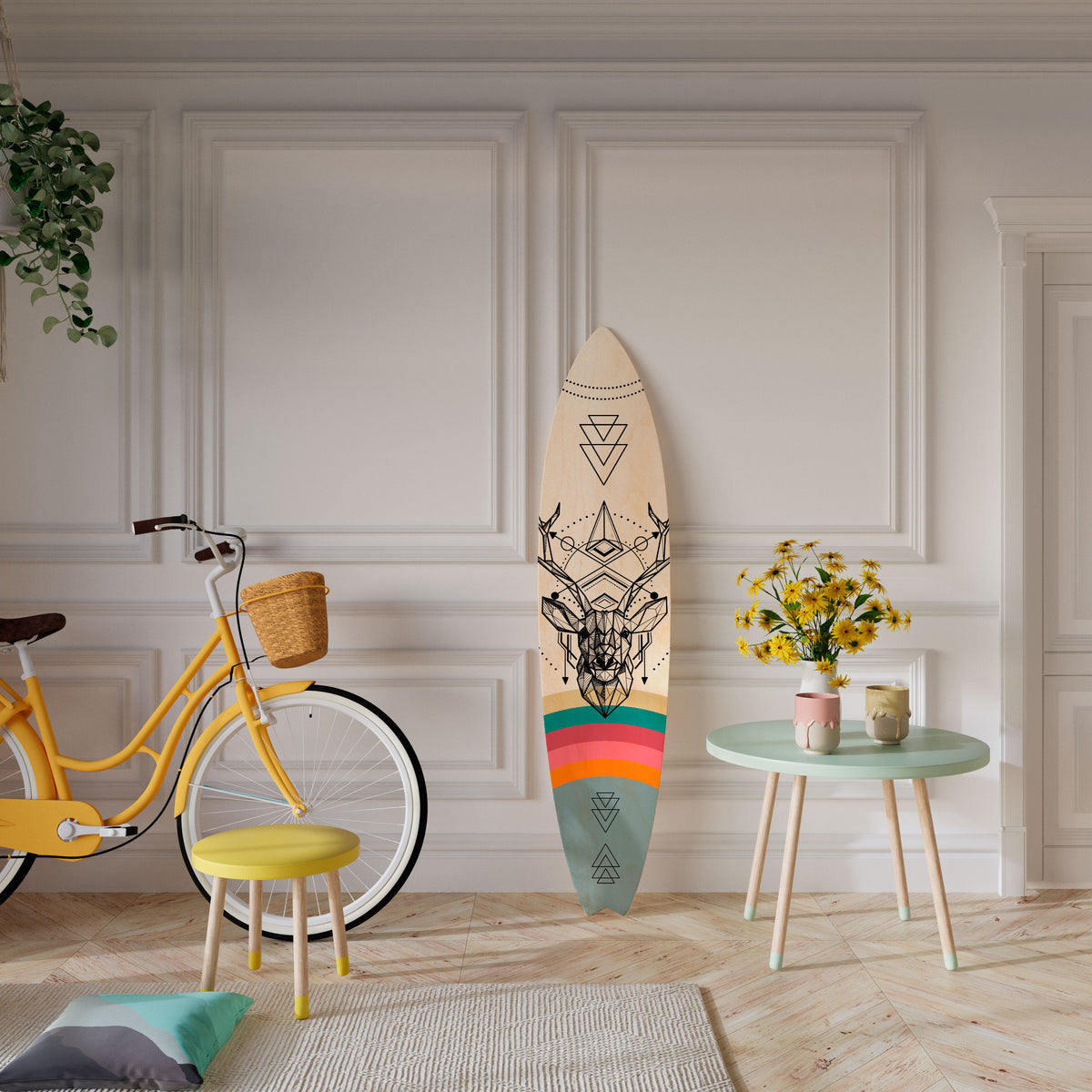 DEER OF COLOR Painel Decorativo Prancha de Surf