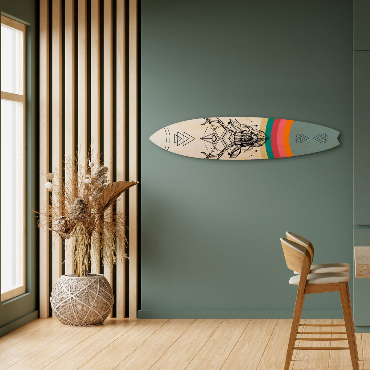 DEER OF COLOR Painel Decorativo Prancha de Surf