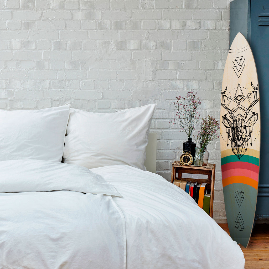 DEER OF COLOR Painel Decorativo Prancha de Surf