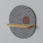 LIVING DOT Prateleira Oval Decorativa em Efeito Carvalho