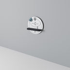 CELESTIAL BODY Round Art Shelf In Black Finish