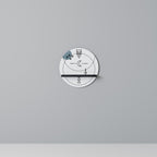 CELESTIAL BODY Round Art Shelf In Black Finish