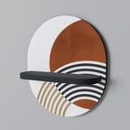 SPACE AROUND Prateleira Oval Decorativa em Acabamento Preto