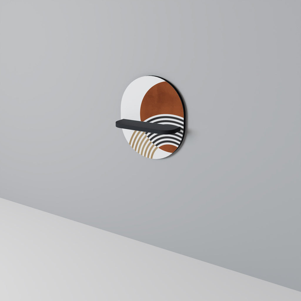 SPACE AROUND Prateleira Oval Decorativa em Acabamento Preto