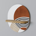 SPACE AROUND Prateleira Oval Decorativa em Efeito Carvalho