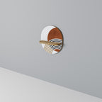 SPACE AROUND Prateleira Oval Decorativa em Efeito Carvalho