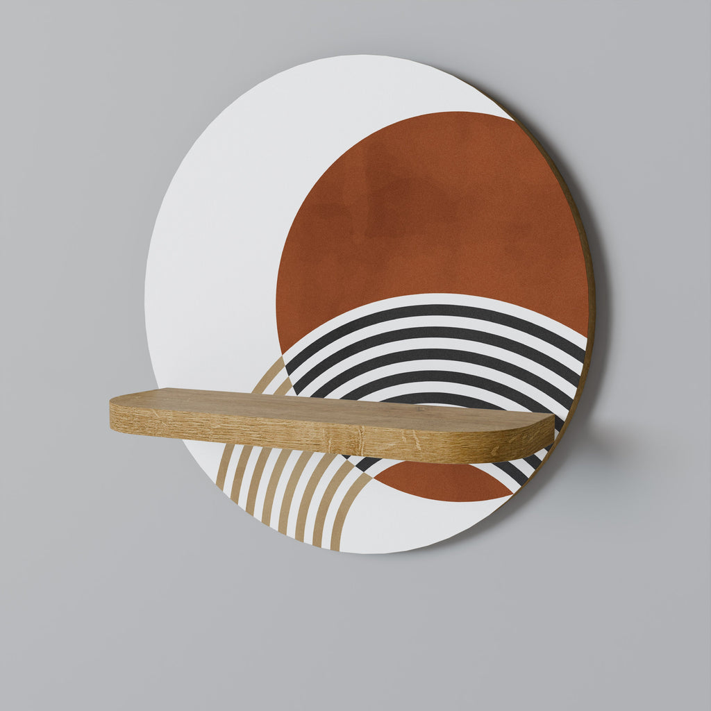 SPACE AROUND Prateleira Redonda Decorativa em Efeito Carvalho