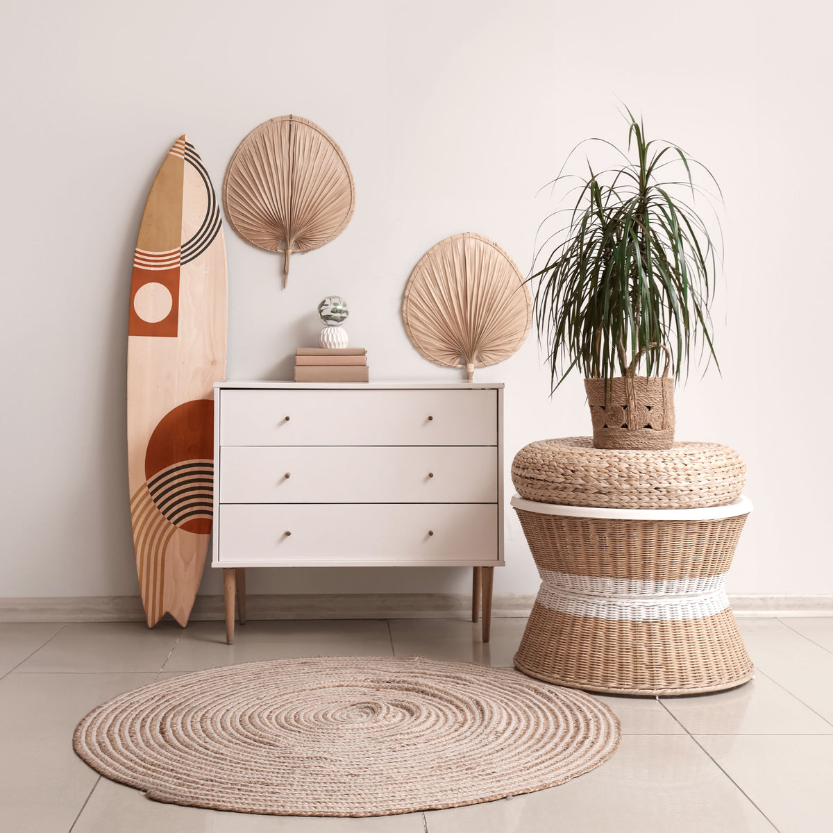 SPACE AROUND Painel Decorativo Prancha de Surf