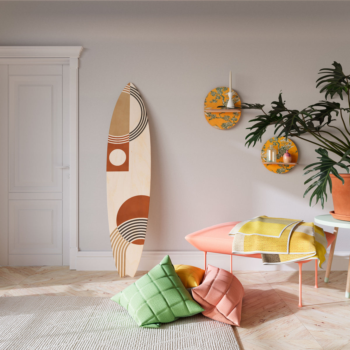 SPACE AROUND Painel Decorativo Prancha de Surf