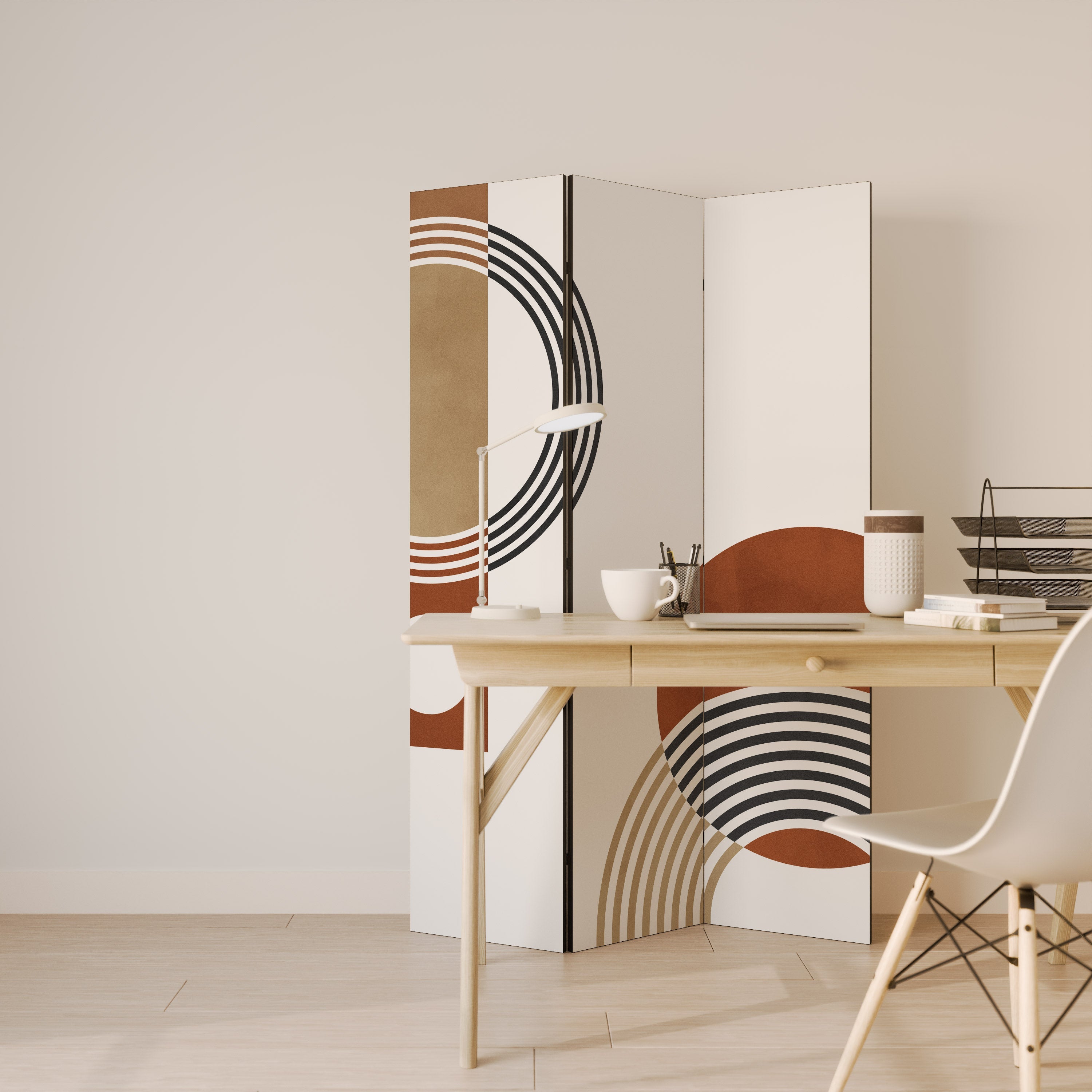 SPACE AROUND Biombo Decorativo de 3 Painéis