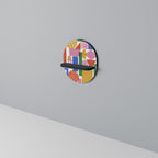 GEOMETRIC GLIMMER Prateleira Oval Decorativa em Acabamento Preto