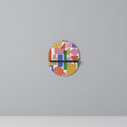 GEOMETRIC GLIMMER Prateleira Oval Decorativa em Acabamento Preto