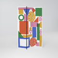 GEOMETRIC GLIMMER Biombo Decorativo de 3 Painéis